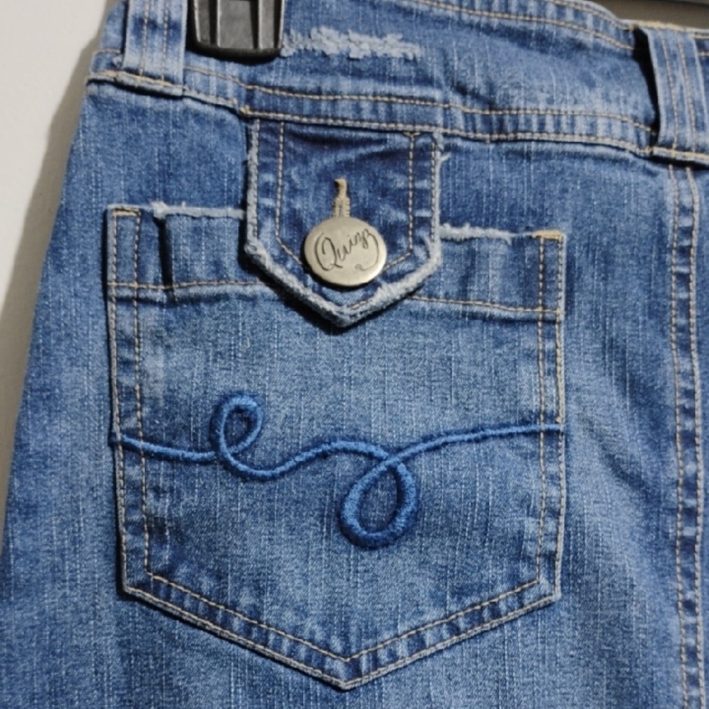 SALE! Quizz New York Vintage Classic Blue Denim A-Line Skirt Sz.5/6 (XX-55) - Picture 8 of 13